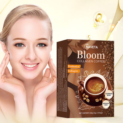 Pure Organic Bloom Slimming Coffee Powder con Collagene Soluzione naturale di perdita di peso