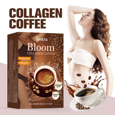 Pure Organic Bloom Slimming Coffee Powder con Collagene Soluzione naturale di perdita di peso