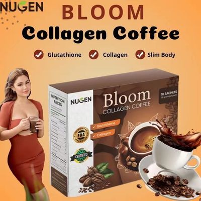 Pure Organic Bloom Slimming Coffee Powder con Collagene Soluzione naturale di perdita di peso