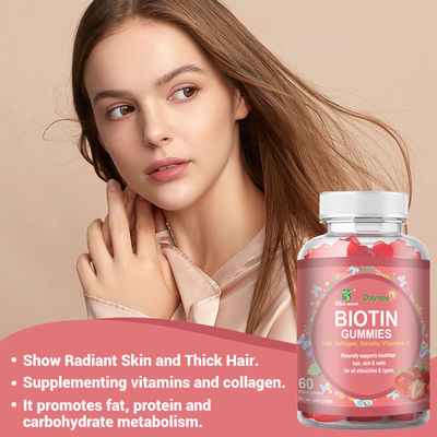Etichetta privata Biotina gomma capelli pelle e unghie Vitamine Biotina integratore gomma dolci