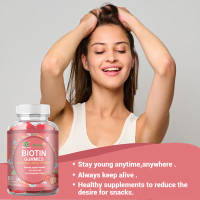Etichetta privata Biotina gomma capelli pelle e unghie Vitamine Biotina integratore gomma dolci