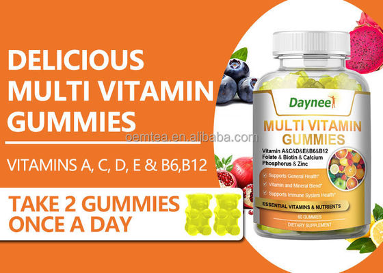 60 Gummies Multi Vitamina Etichetta privata Complemento alimentare per la salute per stimolare il sistema immunitario