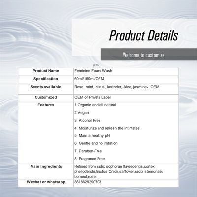 60ML N.W. Yoni Intimo Femminile Lavatorio Prodotti di Cura Yoni Naturali Set per le Donne Igiene