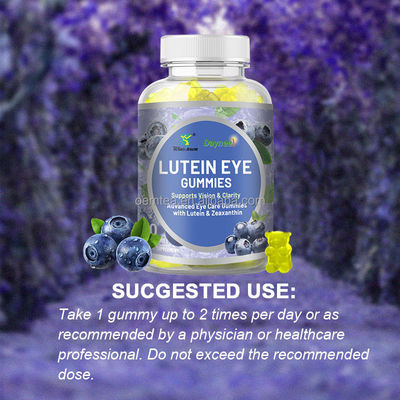 Etichetta privata Luteina per gli occhi gommosa senza zucchero 60pcs per gli occhi brillanti Durata di conservazione 24 mesi