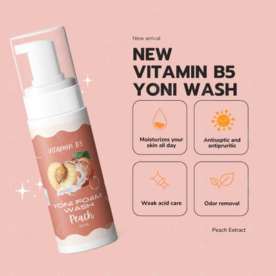 Vitamina B5 e acido ialuronico Yoni Wash per l'igiene femminile N.W 60ML/150ML/250ML/OEM
