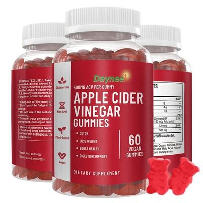 Ottieni la tua dose giornaliera di 3g*60 Hemostyptic Apple Cider Vinegar Gummy Candy per il benessere