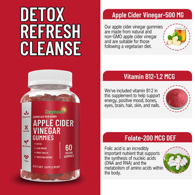 Ottieni la tua dose giornaliera di 3g*60 Hemostyptic Apple Cider Vinegar Gummy Candy per il benessere