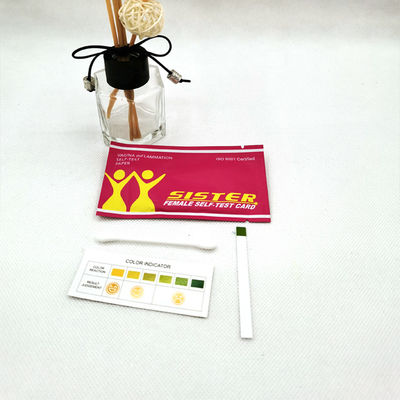 Cartolina di auto-test per la salute della vagina 11*6*0.5mm Dimensione Prodotti spot Fratella strisce di prova del pH