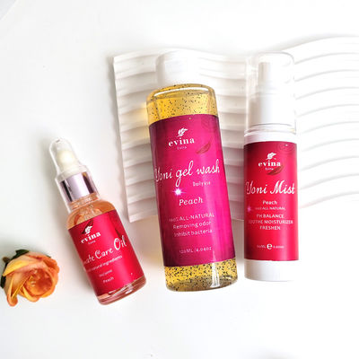 Ingredienti naturali Pulizia vaginale Logo personalizzato Organic Yoni Wash Mist And Oil Set