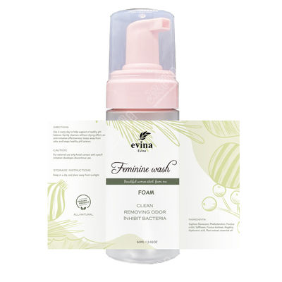 Liquido di pulizia vaginale organico su misura con formula a base vegetale