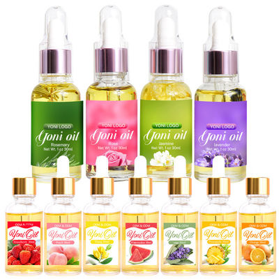 30 ml/50 ml di olio di Yoni organico di etichetta privata profumo di fragole 2 anni