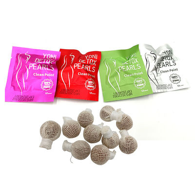 Aiutare Yoni Detox Perle nella vagina con tampone femminile erboristico usa e getta