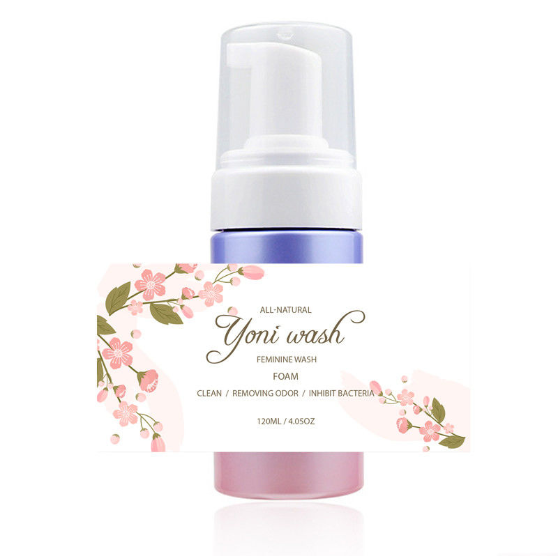 Formula di erbe naturali 100% spumante pH bilanciante detergente intimo lavaggio per le donne igiene