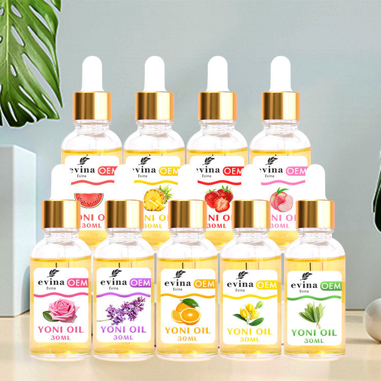30 ml/50 ml di olio di Yoni organico di etichetta privata profumo di fragole 2 anni